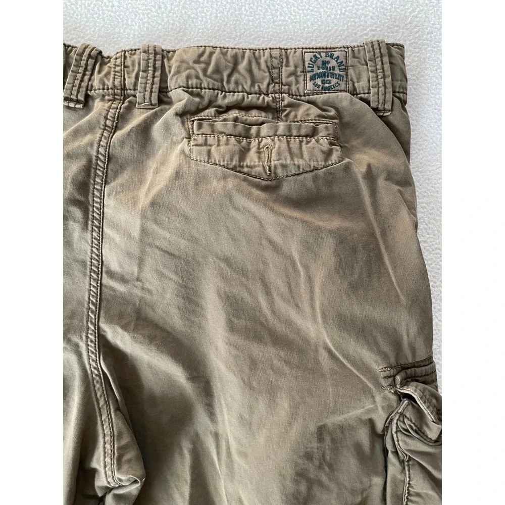 Lucky‎ Brand Mens 40 Cargo Shorts Brown Outdoor Utility Cotton Casual